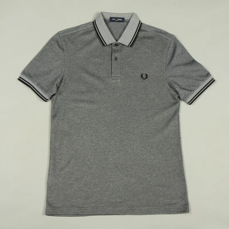 Fred Perry Twin Tipped Polo Shirt M3600 - Anchor Black Oxford/Black